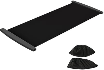 BRENZOOS- Schuifbord met schoenhoes - Fitness Slide Mat - Weerstandstraining - Spiertraining - Balansoefeningen - Verbeteren van coördinatie - Slideboard