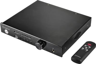 Renkforce - RF-WAM-500 Stereo versterker 2 x 100 W Aluminium - Zwart