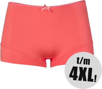 RJ Bodywear - Pure Color - Dames Short - Koraal - Maat S