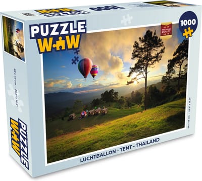 Puzzel Luchtballon - Tent - Thailand - Legpuzzel - Puzzel 1000 stukjes volwassenen