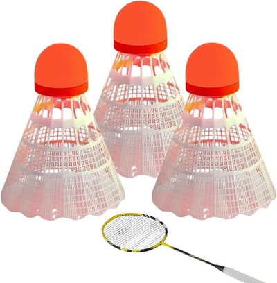 Badminton ballen - Veerballen - Nacht training - Bewegingsgeactiveerd licht - 3 stuks - Rood
