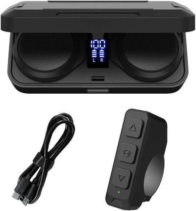 Draadloze Motorhelm Headset - Motorfiets Oortjes - Muziek Luisteren - Ruisonderdrukking - IP67 Waterdicht - Zwart