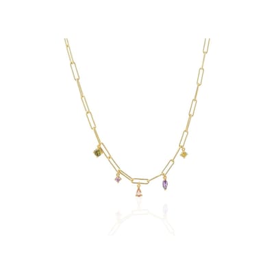 Sif Jakobs sieraden Dames Ketting 925 sterling zilver sterling zilver Zirkonia One Size Goud / Kleurrijk 32019253
