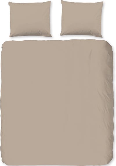 Zavelo Flanellette - Effen Dekbedovertrek Zand - Flanel Dekbedovertrek -1-persoons (140 x 200/220 cm)