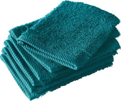 De Witte Lietaer Washandjes Helene Lake Green 15 x 21 cm - 6 stuks - Katoen