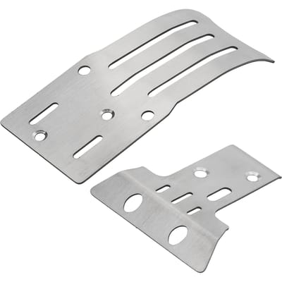 Stalen voor- en achterchassispantser voor Tamiya BB01 BBX 1/10 afstandsbediening auto-upgradeonderdelen zilver