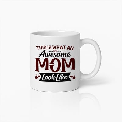 Awesome Mom Koffiemok - Moederdag Cadeau Tip - Keramische Thee Mok Wit