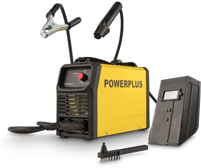 Powerplus elektrisch lasapparaat POWX481 - 10A - 160A lasstroom met stalen borstel/lashamer