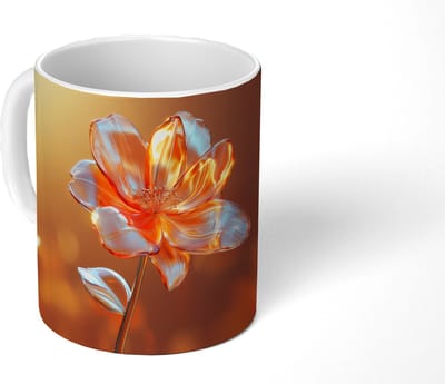 Mok - Koffiemok - Glazen - Bloem - Zonlicht - Mokken - 350 ML - Beker - Koffiemokken - Theemok