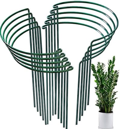 PolkaHome 10-delige Plantensteunen Set - Duurzame Metaal Steunringen voor Tuinplanten