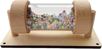 Regenmaker Muziekspeelgoed - Houten Rammelaar - Zintuiglijke Ontwikkeling - Gladde Houten Constructie - 177 x 12 x 104 cm - Multicolor