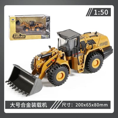 Schaal 1/50 Grote Simulatie Bulldozer Graafmachine Legering Auto Speelgoed Kinderen Jongens Technische Voertuig Model Kinder Auto Speelgoed