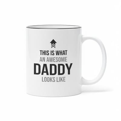 'This Is What an Awesome Daddy Looks Like' Mok - Vaderdag Cadeau - 330 ml - Beste Papa Koffie Beker - Verjaardagscadeau