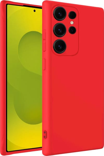 Hoesje - Geschikt voor Samsung Galaxy S25 Ultra - Sterk & Shockproof - Hoes Cover - Siliconen Case - Telefoonhoesjes - Rood