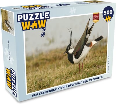 Puzzel Een kleurrijke kievit beweegt zijn vleugels - Legpuzzel - Puzzel 500 stukjes