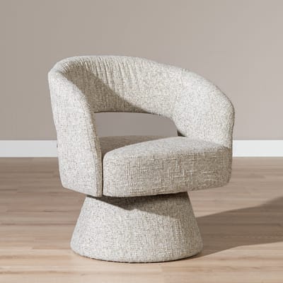 Bronx71® Fauteuil Josh draaibaar chenille taupe
