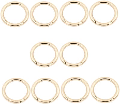 Ronde Lente Poort - Karabijnhaak Snap Clip - Sleutelhanger Bevestiging - Verenmechanisme - 20mm Buitendiameter - Goud