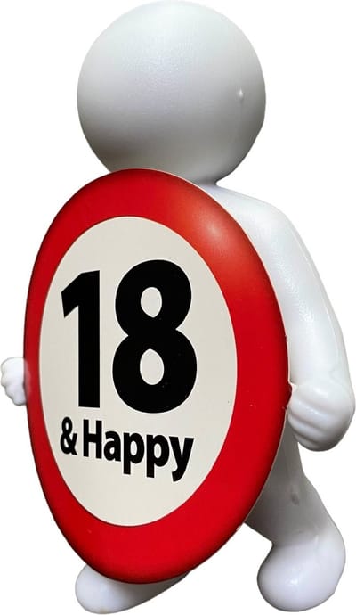 Geschenkpopje - 18 & Happy- gift set - cadeau - 3537