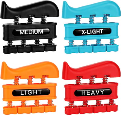 Grip Trainer Set van 4 - Vingerkracht en Pols Trainer voor Verbeterde Grip