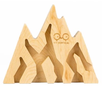 Wand-sleutelhouder Key Holder Mountain – kliminspiratie decor in esdoornhout