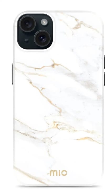 MIO by Mobilize Hoesje | Geschikt voor Apple iPhone 15 / 14 / 13 | Compatibel met MagSafe | Hard Shell Back Cover | White Marble