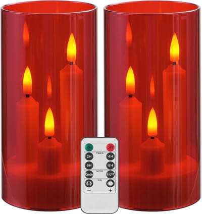 Vlamloze LED Kaarsen met Afstandsbediening en Timer - 2-Pack - Romantische Decoratie voor Thuis