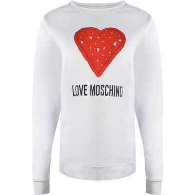 Love Moschino Dames/Dames Sweatshirt met Hart Logo (Wit)