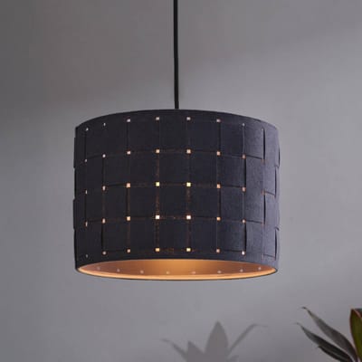 OSRAM hanglamp Decor Felt Weaving grijs van vilt & metaal, E27, 280 mm diameter, warme lichteffecten dankzij geweven lampenkap, duurzaam dankzij vervangbare lichtbron, eenvoudig te installeren