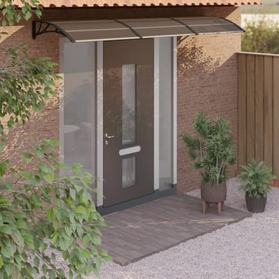 Deurluifel - Voordeur Overkapping - Bescherming tegen Weer - Duurzaam Polycarbonaat - 300 x 80 cm - Zwart