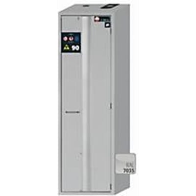 Veiligheidskast Type 90 asecos S-PHOENIX Vol.2-90, vouwdeur met automatisch sluitmechanisme, rechtsscharnier, voorzijde lichtgrijs, B 596 x D 616 x H 1968 mm