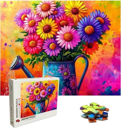 Houten Legpuzzels - Bloemen Puzzel - Ontspanning Thuis - Anti-glare Afwerking - 1500 Stukjes - Kleurrijk