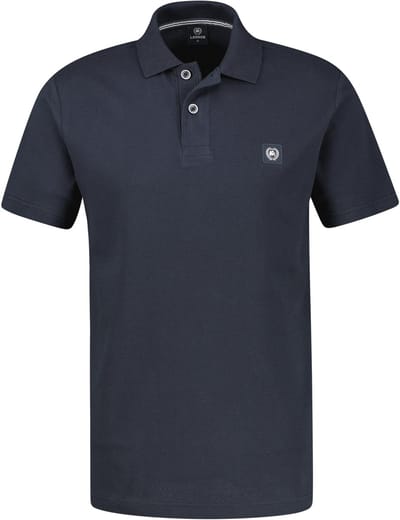 LERROS Mannelijk poloshirt met een structuur die stevig aanvoelt, in grote maten , Maat: 3XL , Kleur: CLASSIC NAVY , 100% katoen