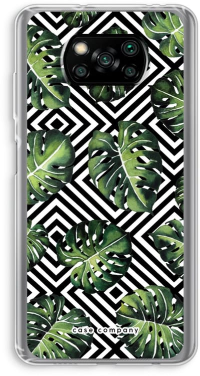 Case Company® - Hoesje geschikt voor Poco X3 Pro hoesje - Geometrische jungle - Soft Cover Telefoonhoesje - Bescherming aan alle Kanten en Schermrand