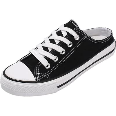 Zomer Casual Laag uitgesneden Schoenen met ondiepe wreef Canvas Schoenen Half-plateau Dames Stoffen Schoenen Luie Schoenen Studenten Stoffen Schoenen 37 white