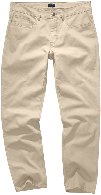JP 1880 - Heren - Chinobroek Buik-Fit 5-pocket Regular-Fit - Zand - Maat 52