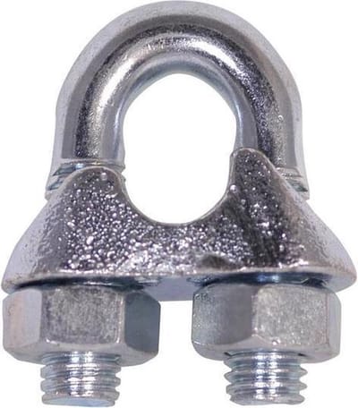2x Staaldraadklem Kabelklem - 6mm - Gegalvaniseerd