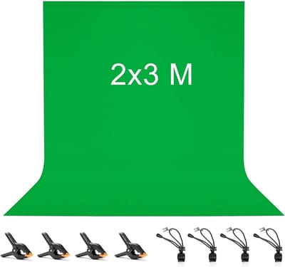 Fotoachtergrond - Groen scherm - Studio fotografie - 100% polyester materiaal - 2 x 3 m - Groen