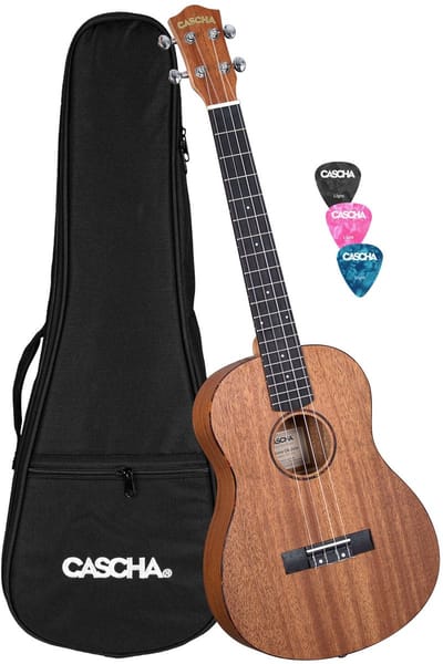 Cascha HH 2243 bariton ukelele mahonie met gigbag