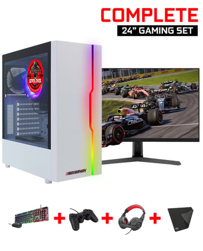 ScreenON - Gaming Set - Y41588 - V1 (GamePC.Y41588 + 24 Inch Monitor + Toetsenbord + Muis)