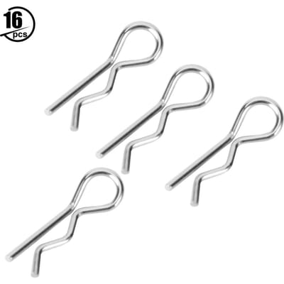 16 stuks R-vormige Carrosserie Clips Passend voor HS 18301 18302 18311 18312 1 18 RC Auto white