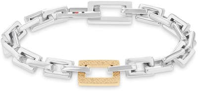 Tommy Hilfiger TJ2780868 Dames Armband - Schakelarmband - Sieraad - Staal - Zilverkleurig - Fantasie - 17.5 cm lang