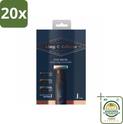 20 x King C. Gillette - Stoppelbaardtrimmer - Style Master - Met 3 Navulmesjes - Grootverpakking - Stoppelbaardtrimmer - Baardstylen - Draadloze Trimmer - Baardkam - Baardlengte