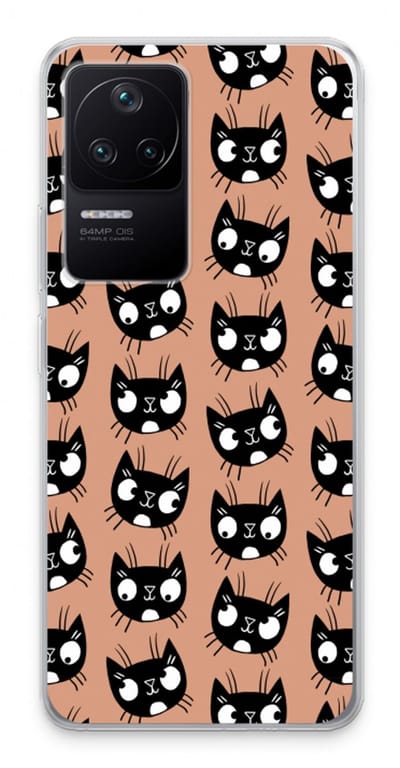 Case Company® - Hoesje geschikt voor Xiaomi Poco F4 hoesje - Kat - Soft Cover Telefoonhoesje - Bescherming aan alle Kanten en Schermrand