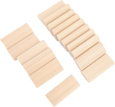 Houten Domino Pinnen - Verbindingspluggen Hout - Meubelverbinding Maken - Plat Kromtrekkingsvrij Ontwerp - 50 Stuks - Natuurlijk Hout