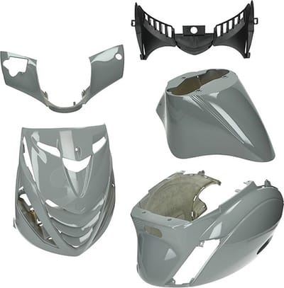 Kappenset Silver grey Piaggio Zip 2000 Silver grijs DMP 5-delig