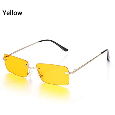 1PC Vintage Rechthoek Zonnebril Luxe Gradiënt Brillen Unisex Modeontwerper Zonnebril UV400 Bescherming Brillen other
