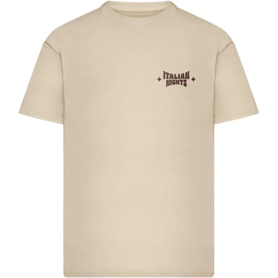 Mister Tee - Italian Nights Oversize Heren Tshirt - L - Creme