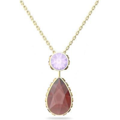 Swarovski Orbita Ketting Waterdruppel Geslepen Imitatie Kristal Damesketting Goud 5619786 Box (Random Color) beige
