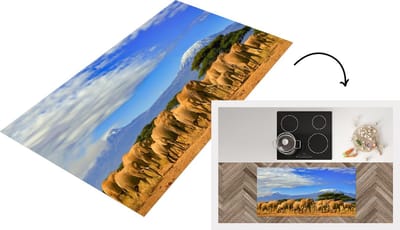 Keukenloper - Loper keuken - Olifant - Berg - Tanzania - 120x60 cm - Keukenloper vinyl