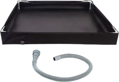 Douche Pan - Buiten Douchebak - Kamperen en Reizen - Afneembare Afvoer - 80x80x10cm - Zwart